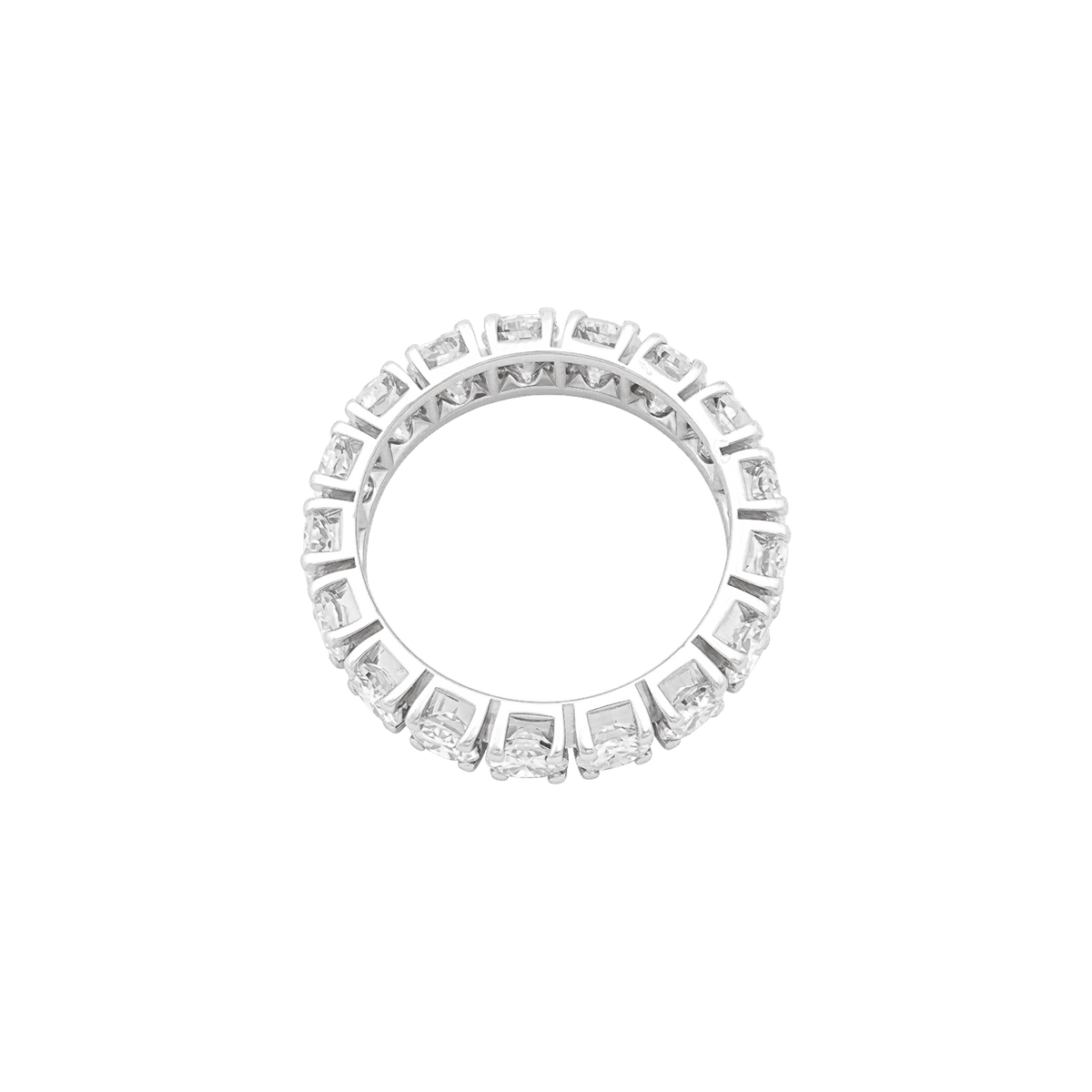 White Gold and Diamond Wedding Band
