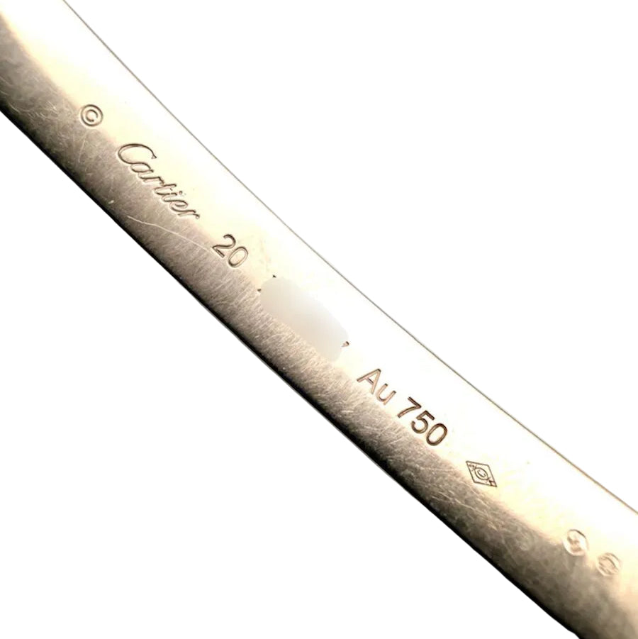 CARTIER "Love" Bangle Bracelet in White Gold