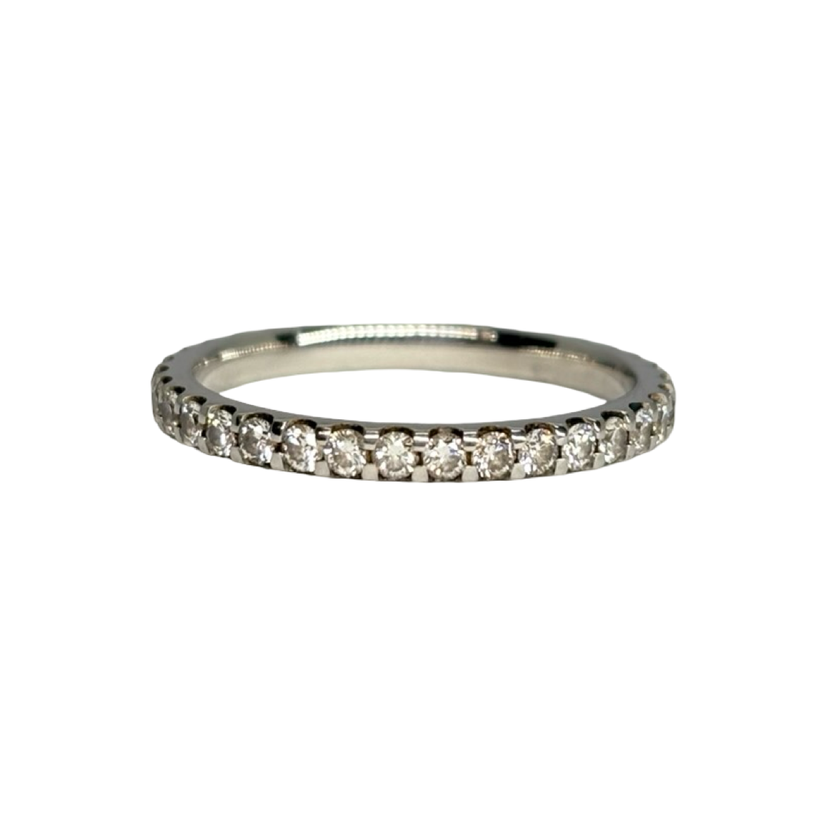 White Gold and Diamond Wedding Band