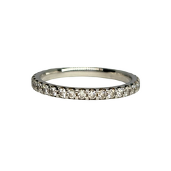 White Gold and Diamond Wedding Band