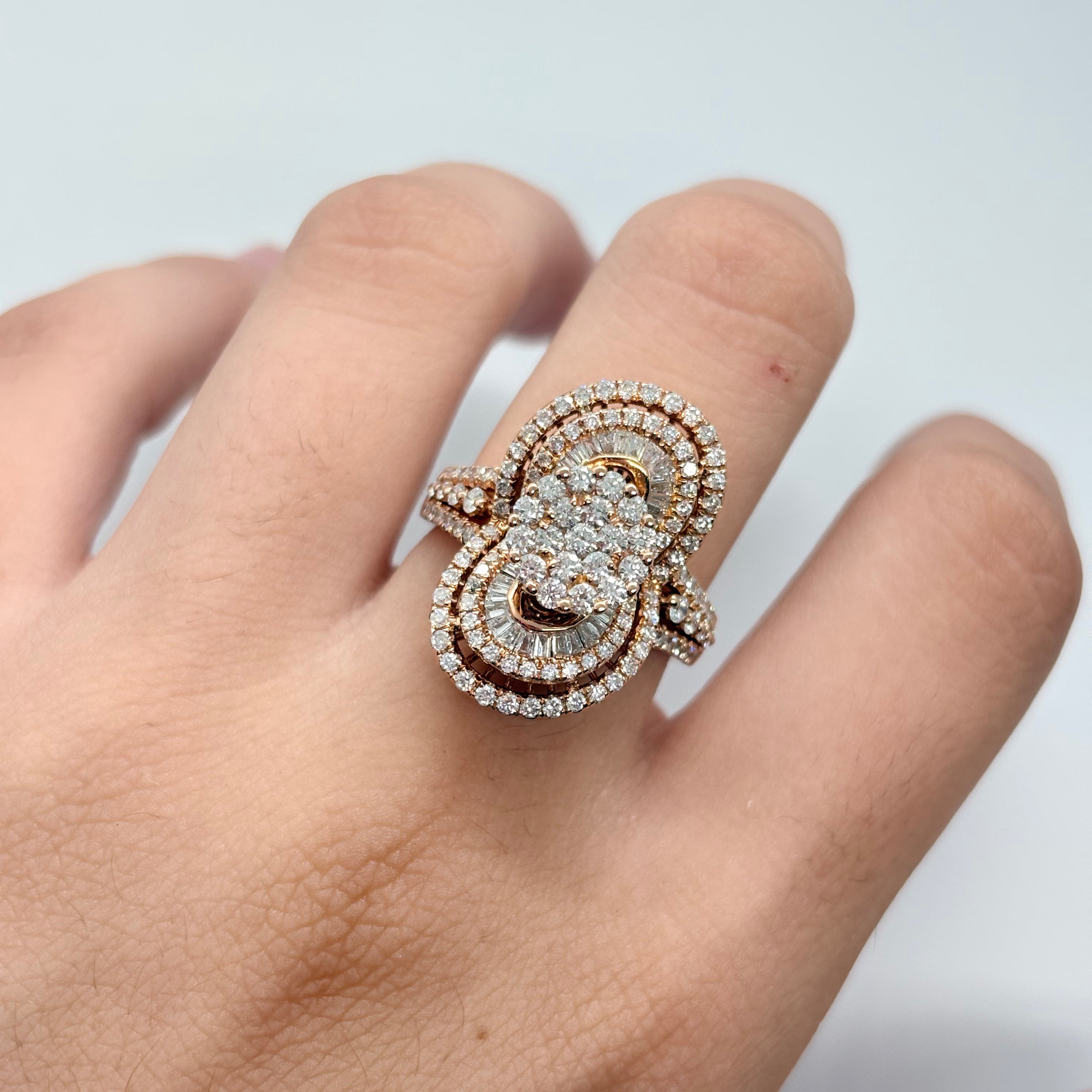 Rose Gold and Diamond Pave Ring