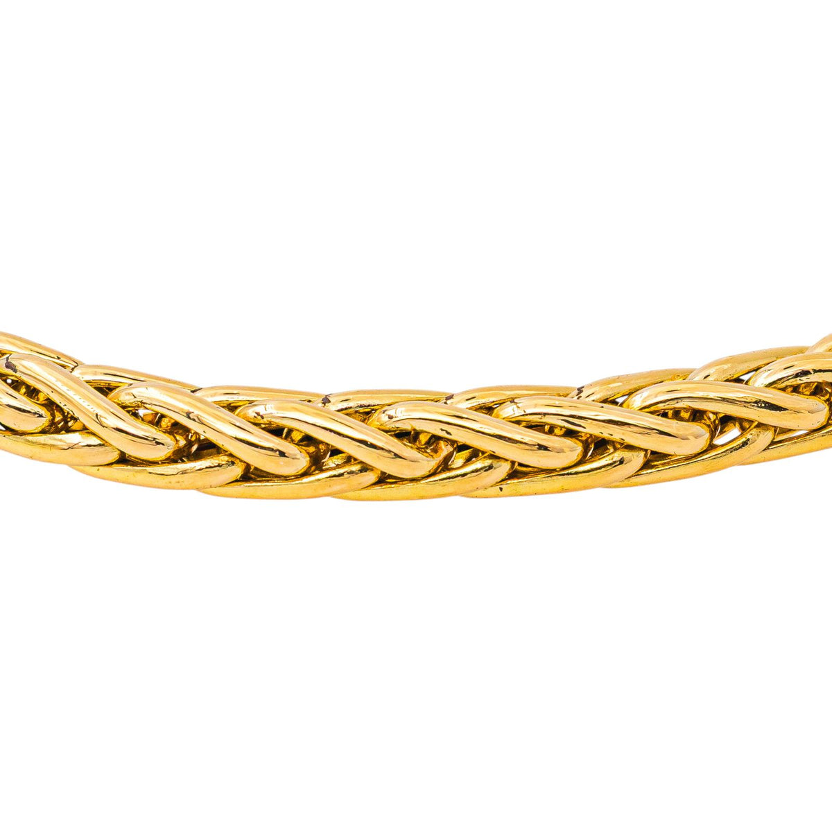 Yellow Gold Palm Leaf Link Bracelet