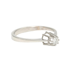 White Gold Solitaire Ring with Diamond