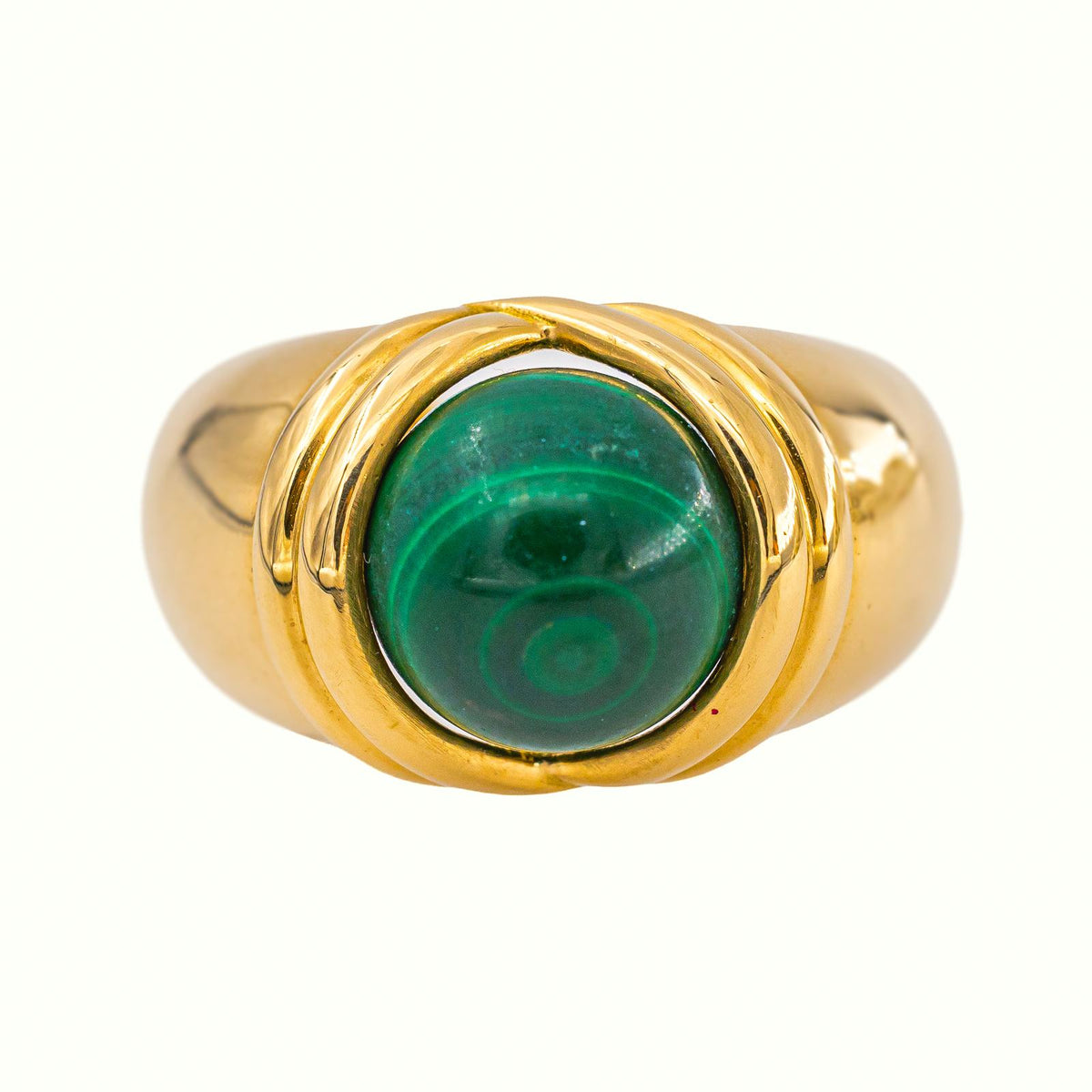 Yellow Gold Dome Tiger's Eye Ring