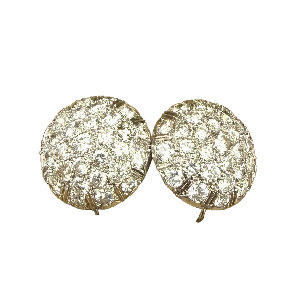 Boucles d'oreilles Dormeuses en or blanc et diamants
