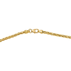 Yellow Gold Palm Leaf Link Necklace