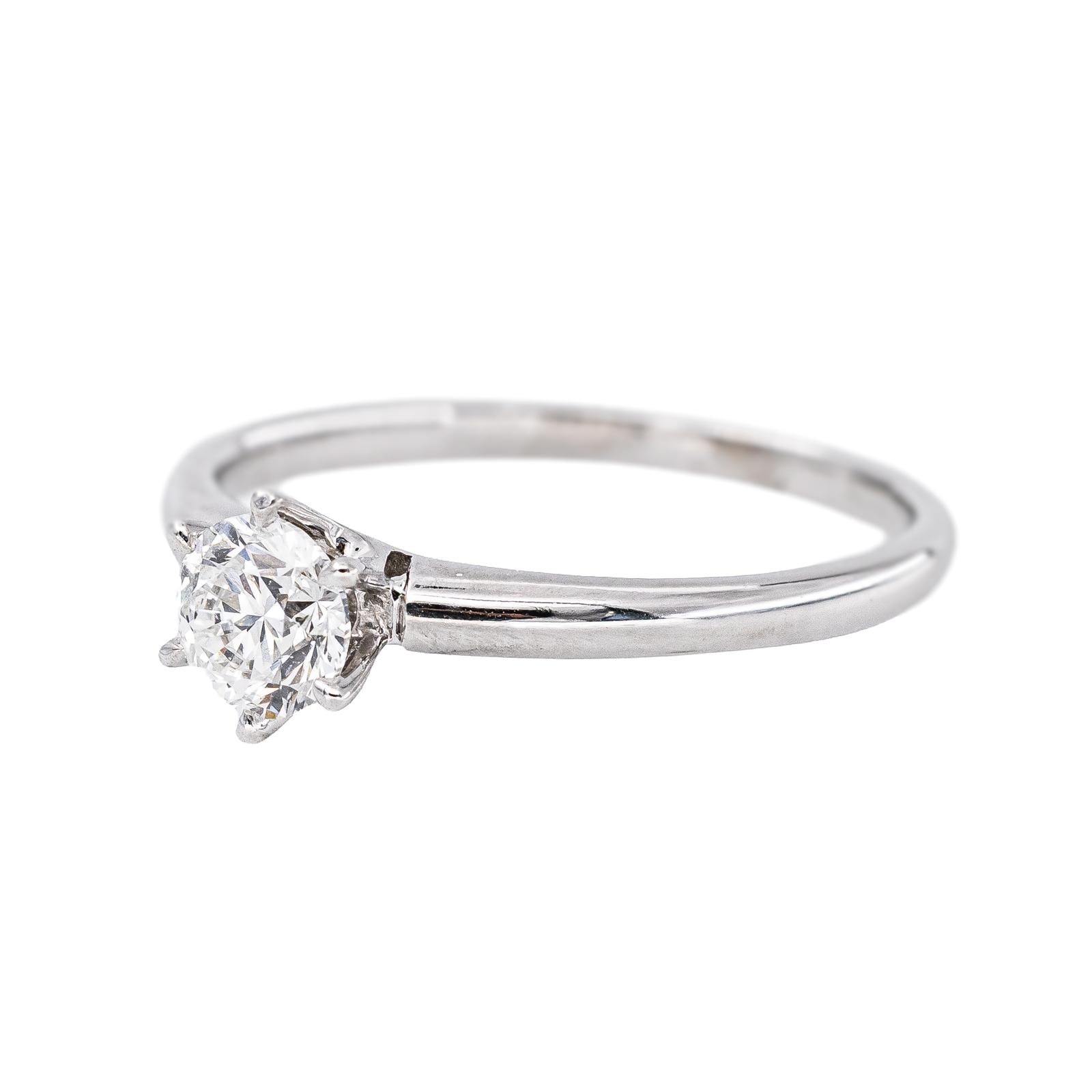 White Gold Solitaire Diamond Ring