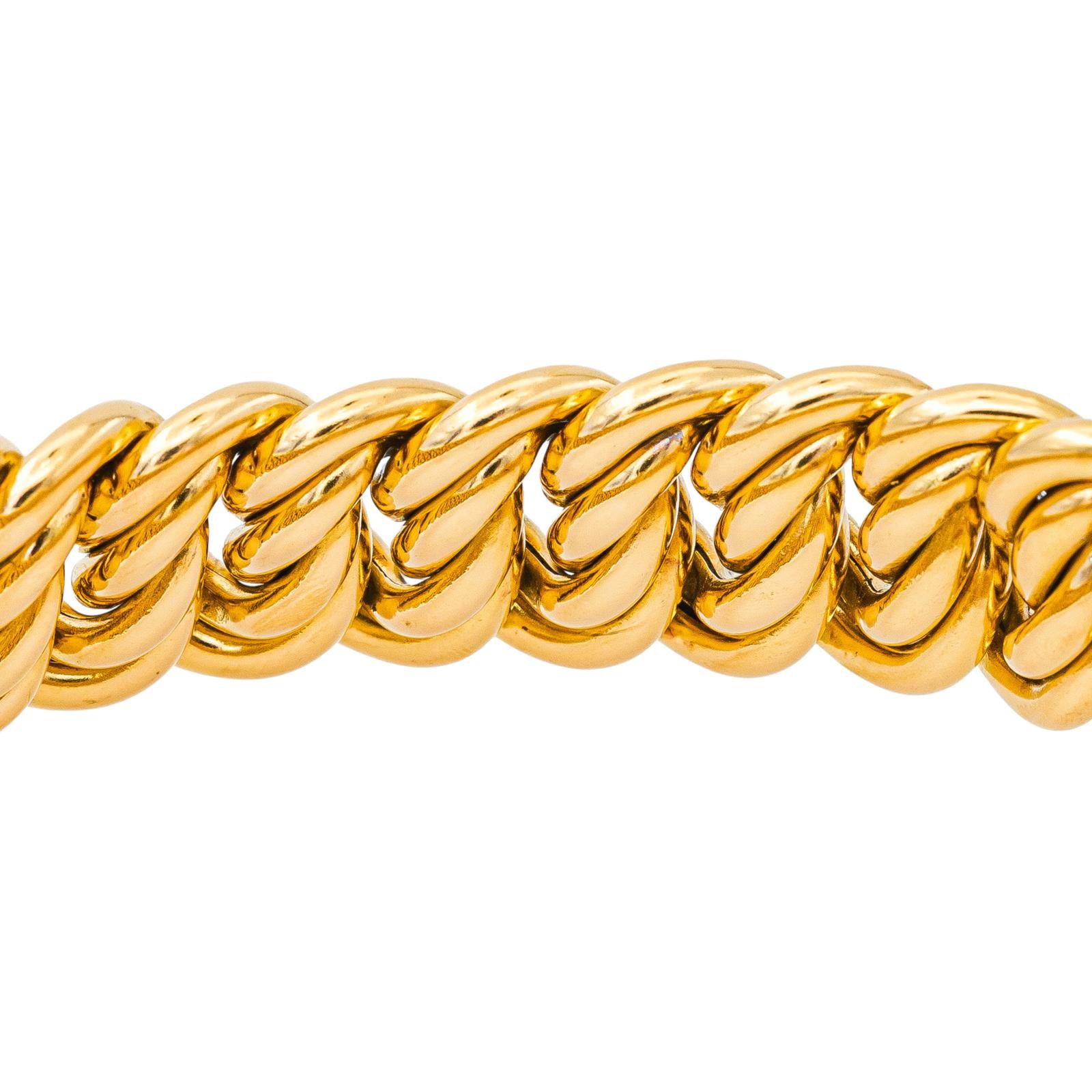 Yellow Gold American Link Bracelet