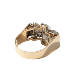 Rose gold and Diamonds Tank Ring