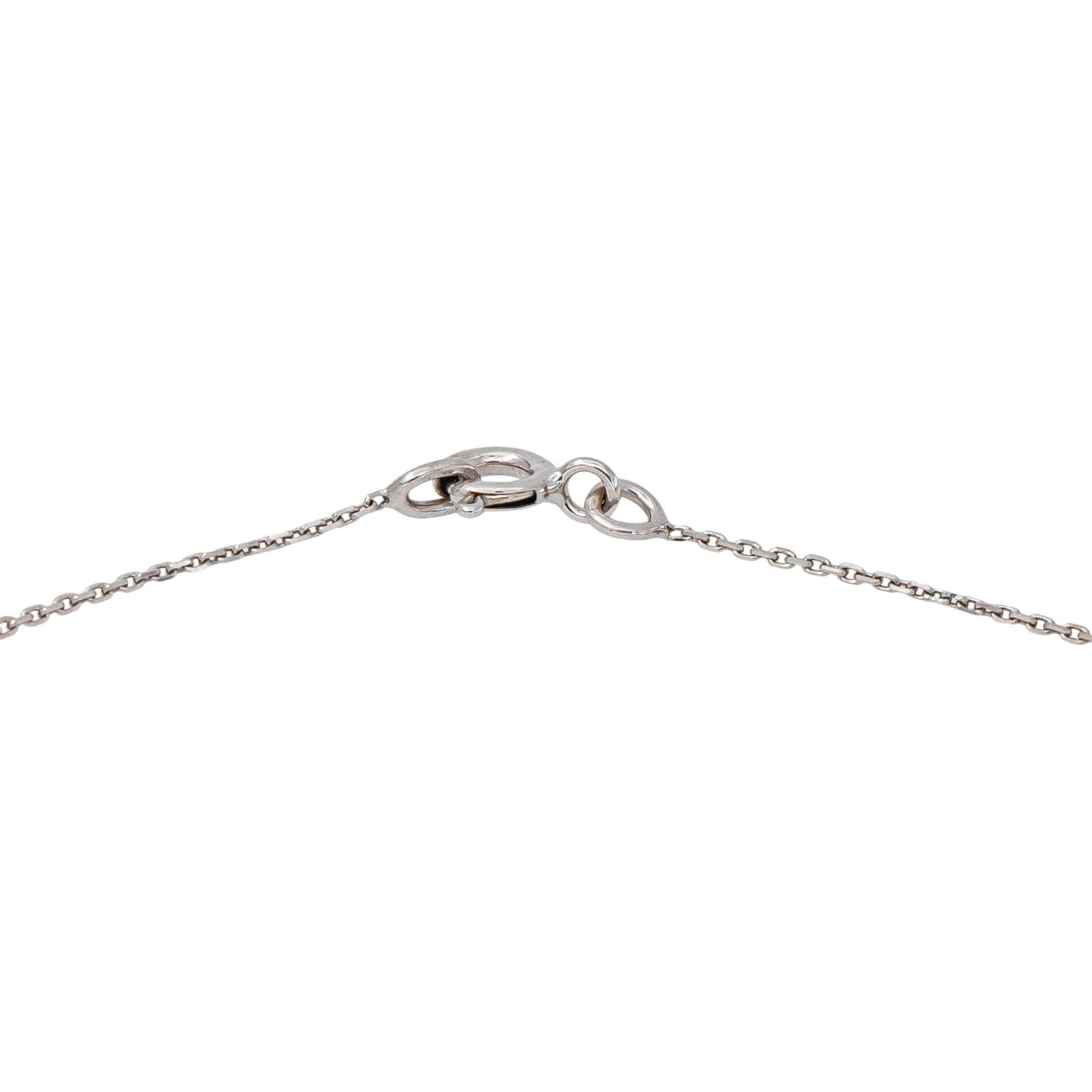 White Gold Necklace with Emerald Pendant