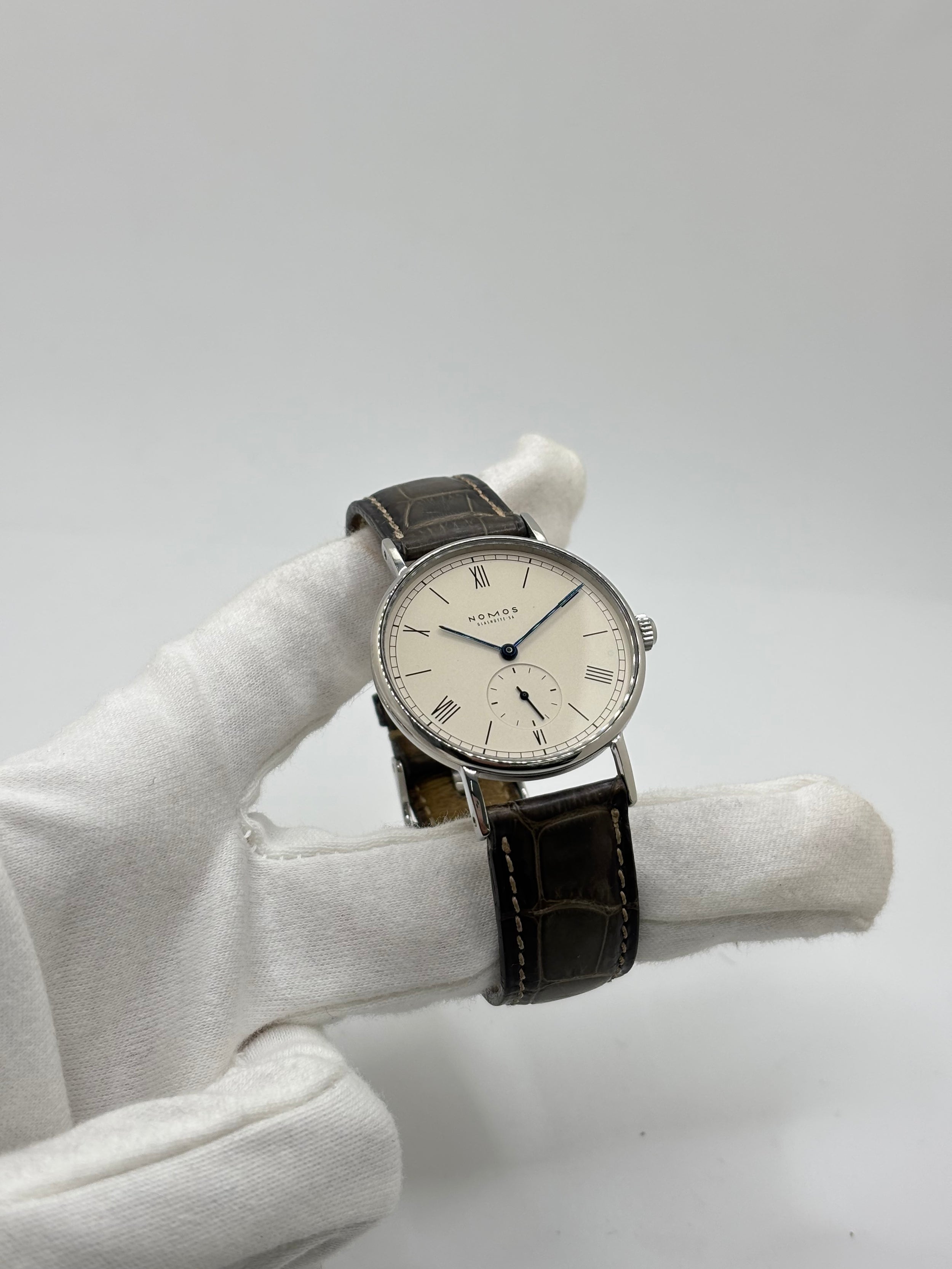 NOMOS Watch in Steel and Leather