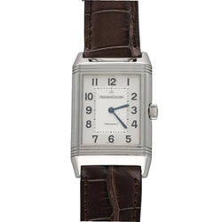 JAEGER-LECOULTRE "Reverso" GM Watch in Steel and Leather