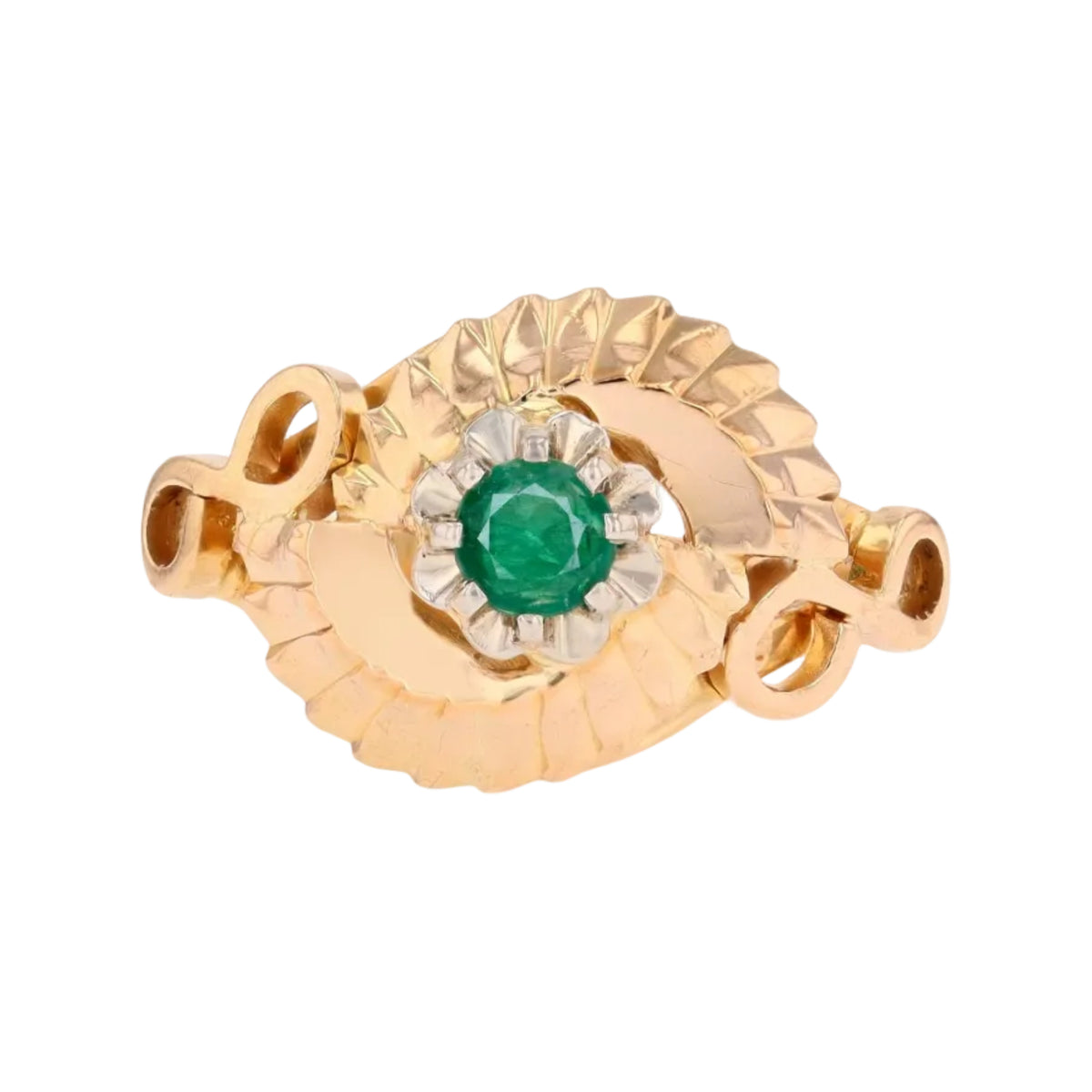 Rose gold and Emerald Ring