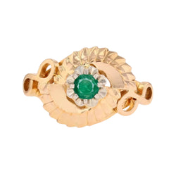 Rose gold and Emerald Ring