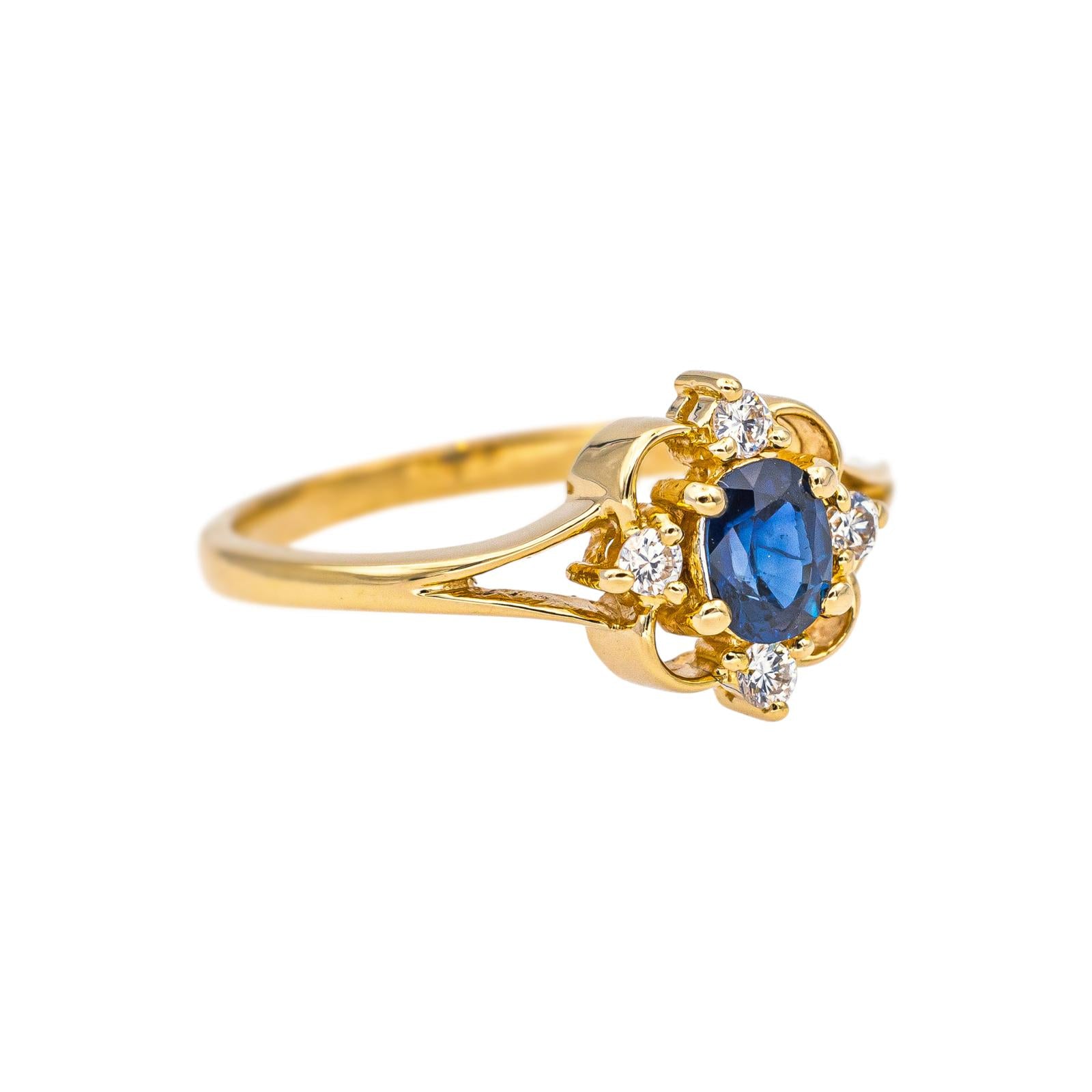 Ring Yellow gold Sapphire