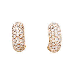 WEMPE Hoop Earrings in Rose gold and Diamonds