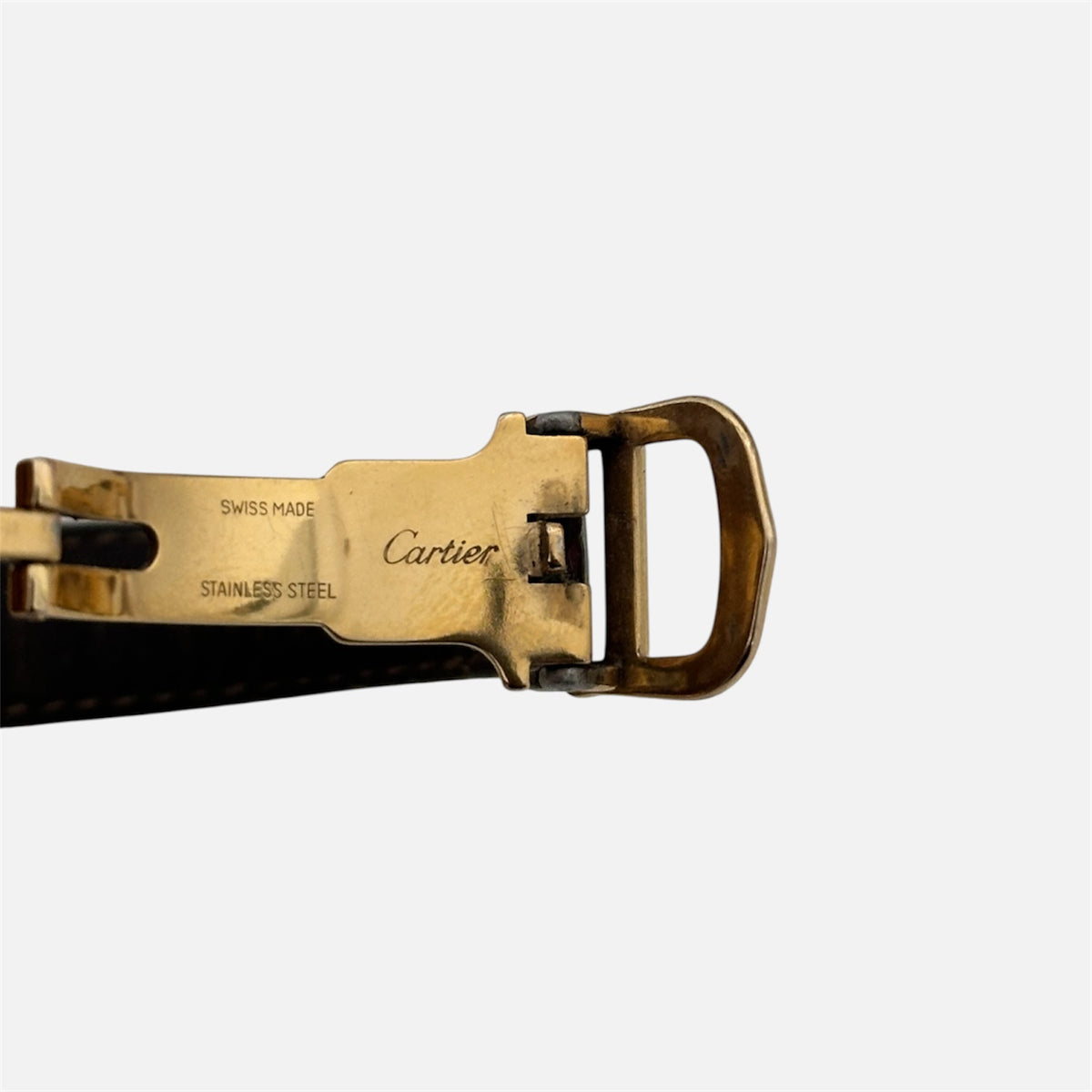 Montre CARTIER Must ronde en vermeil et cuir