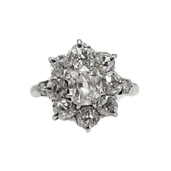 Marguerite Ring in Yellow Gold, Silver, and Diamonds