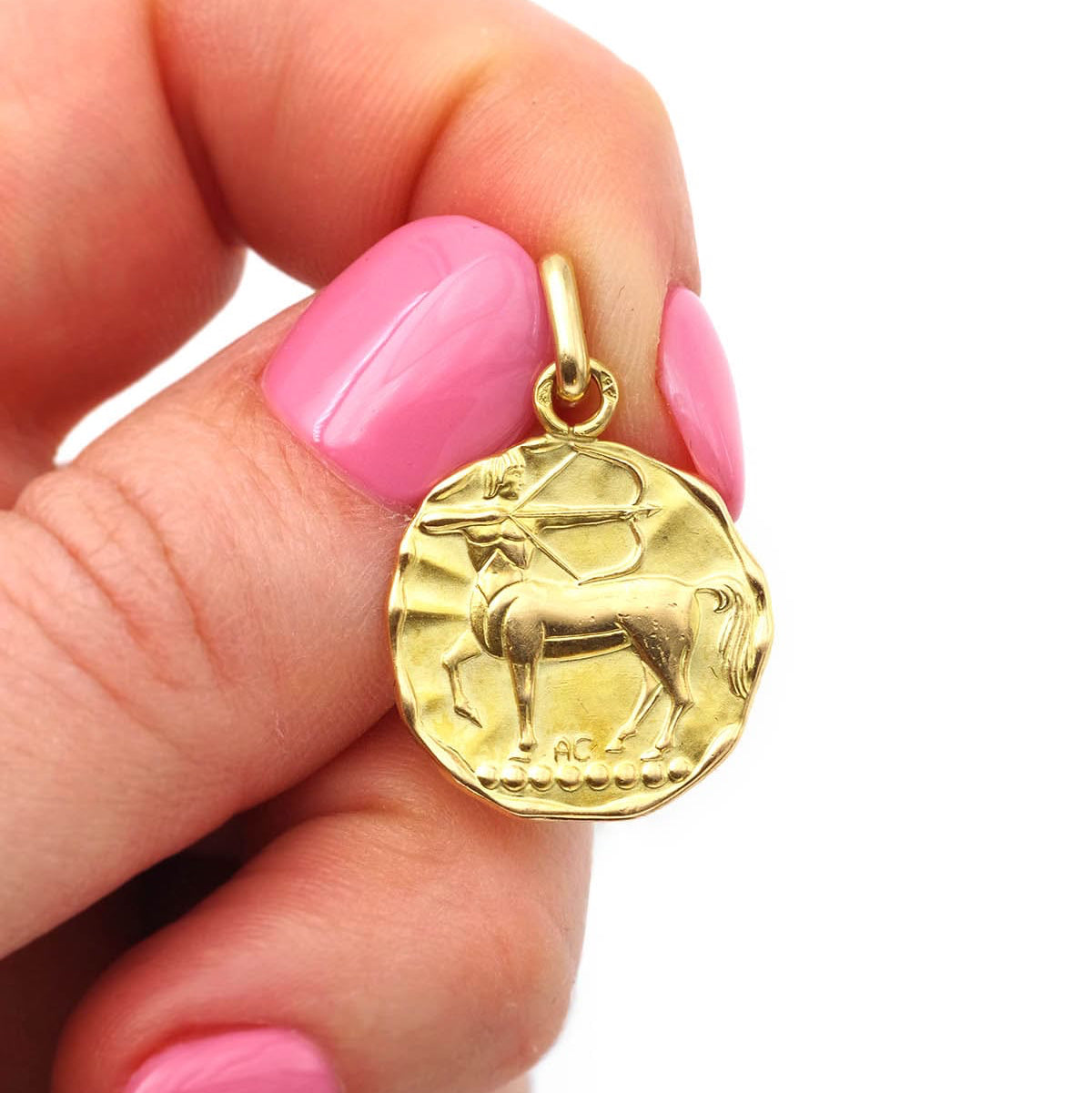 Médaille AUGIS astrologique sagittaire en or jaune