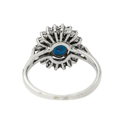 Bague Pompadour Argent Saphir