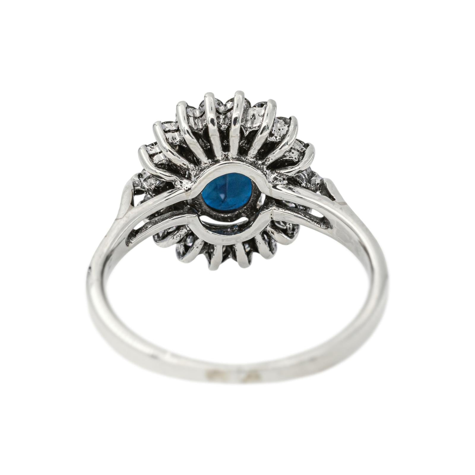 Bague Pompadour Argent Saphir