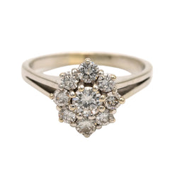 "Entourage" Ring in White Gold and Diamonds