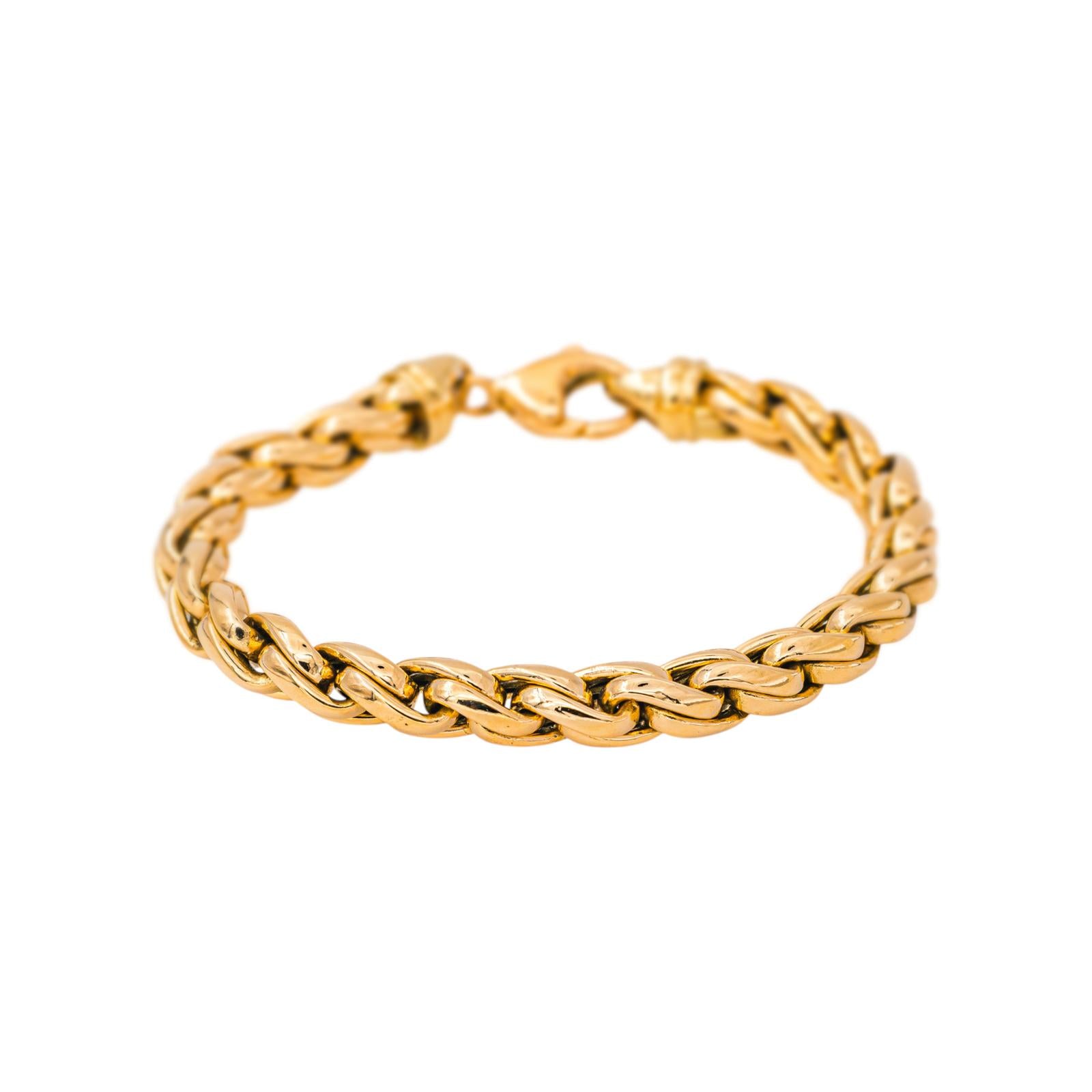 Bracelet Maille tressée Or jaune