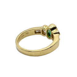 DAMIANI ring in yellow gold, Emerald, and Diamonds