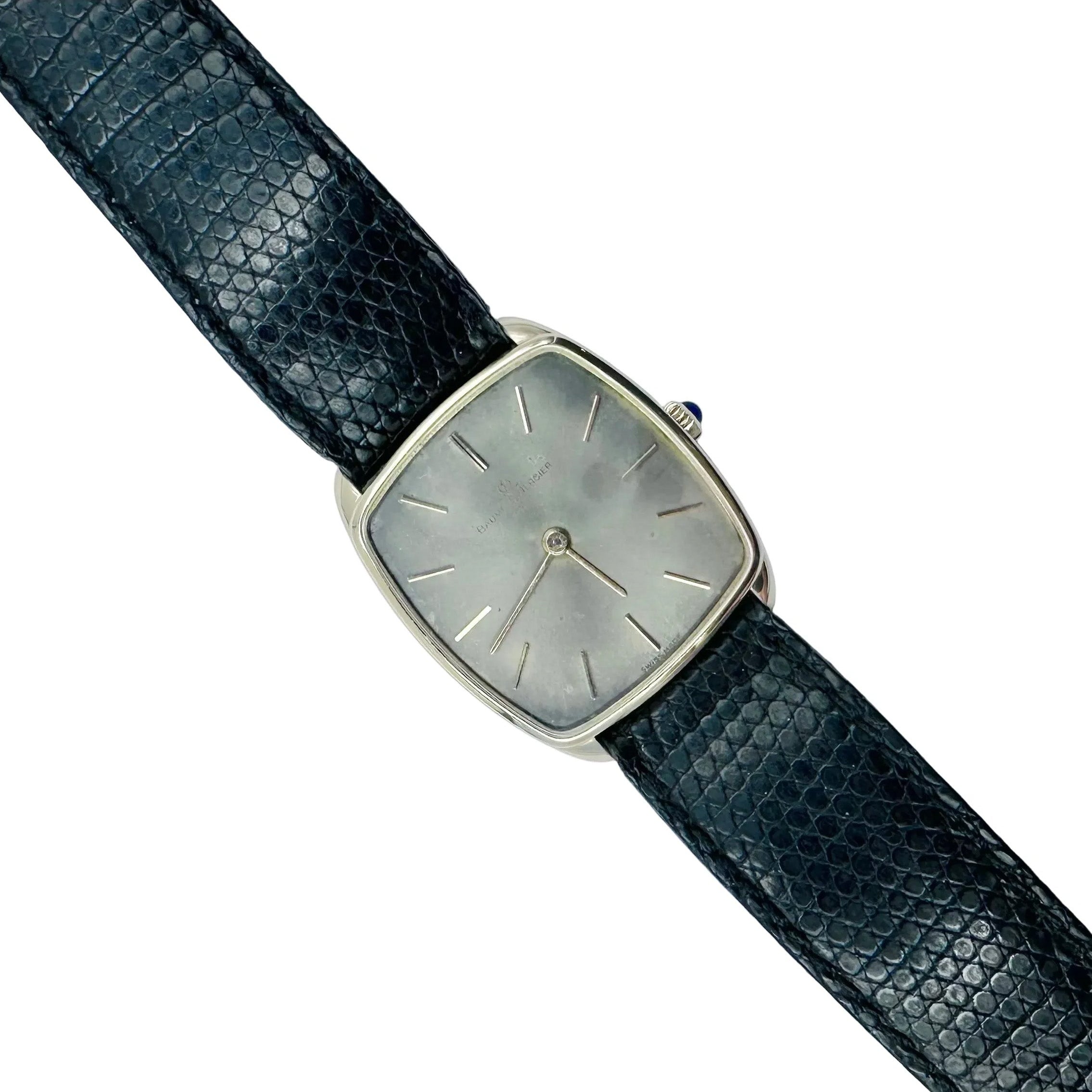 BAUME & MERCIER Watch in yellow gold and leather