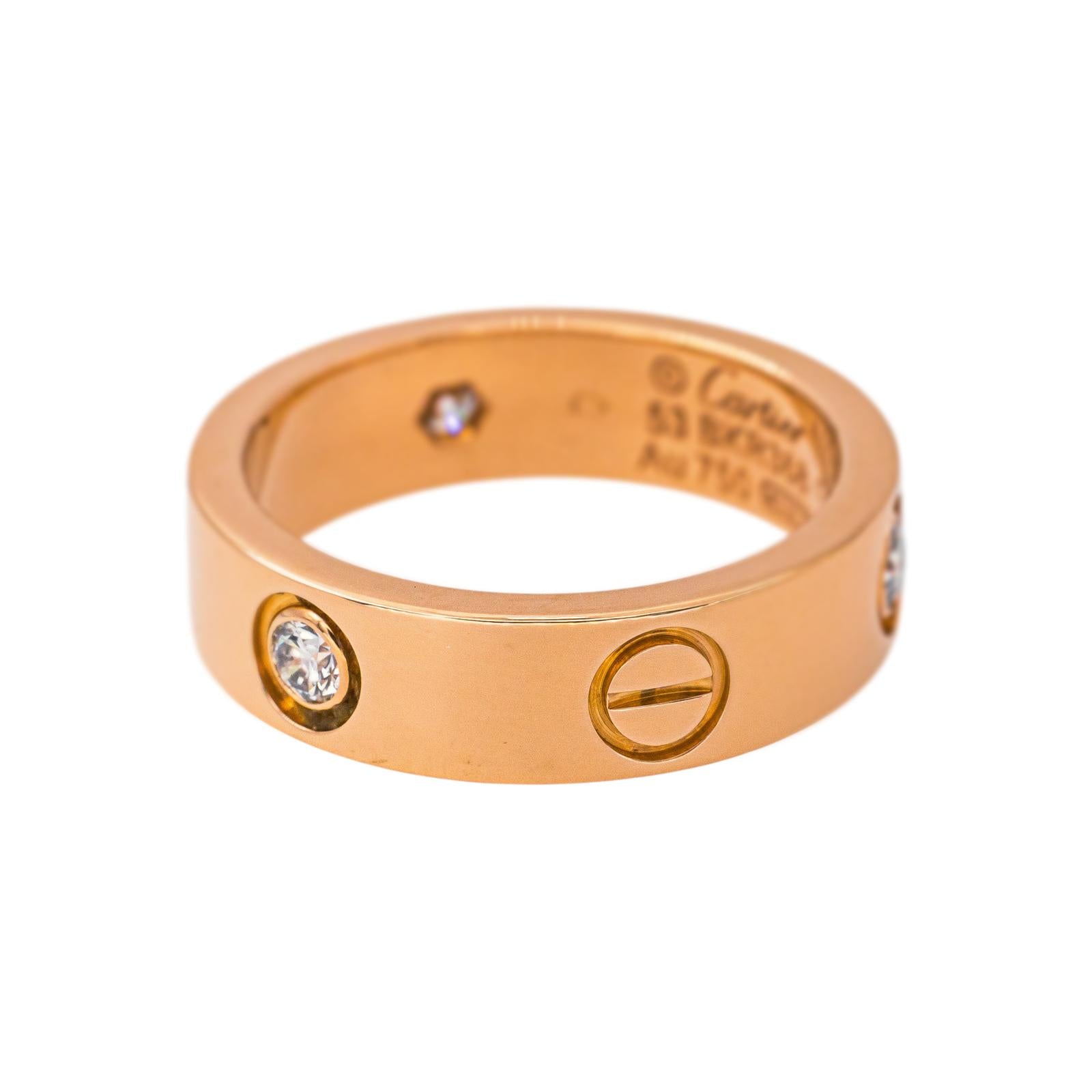 Cartier Bague Love Or rose Diamant