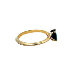 Yellow Gold Solitaire Ring with Sapphire