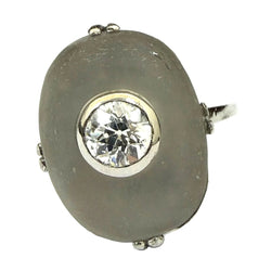 Platinum and Diamond Solitaire Ring