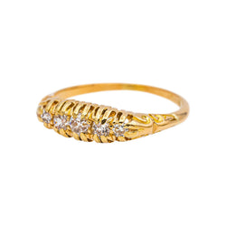 Yellow gold and Diamond Garter Ring