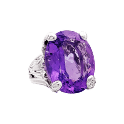 Bague Dior, "Miss Dior", or blanc, améthyste, diamants.