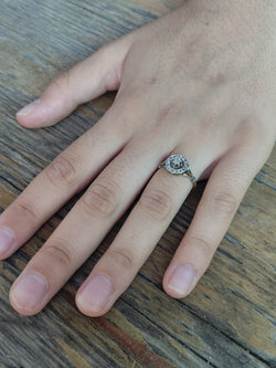 Yellow Gold and Diamond Target Ring