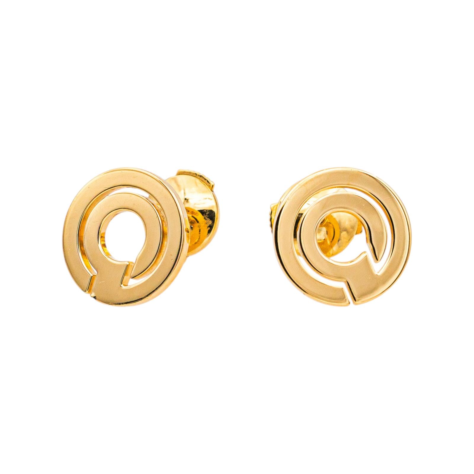 Dinh Van Boucles d'oreilles  Seventies Or jaune