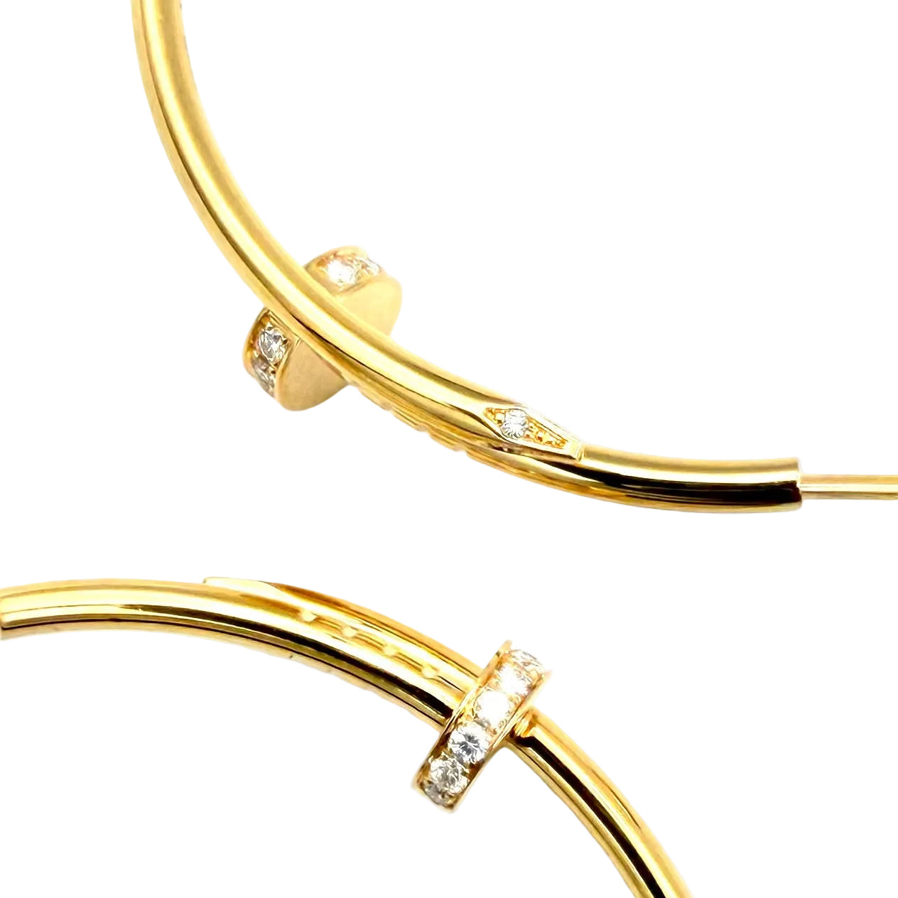 CARTIER "Juste un clou" GM Hoop earrings in rose gold and diamonds