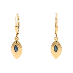 Yellow Gold and Sapphire Drop Earrings