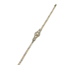 White gold, yellow gold, and diamond bracelet