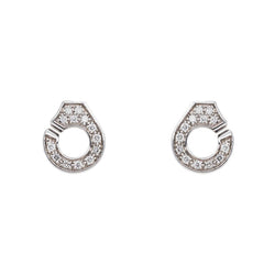 Dinh Van Boucles d'oreilles Menottes Or blanc Diamant