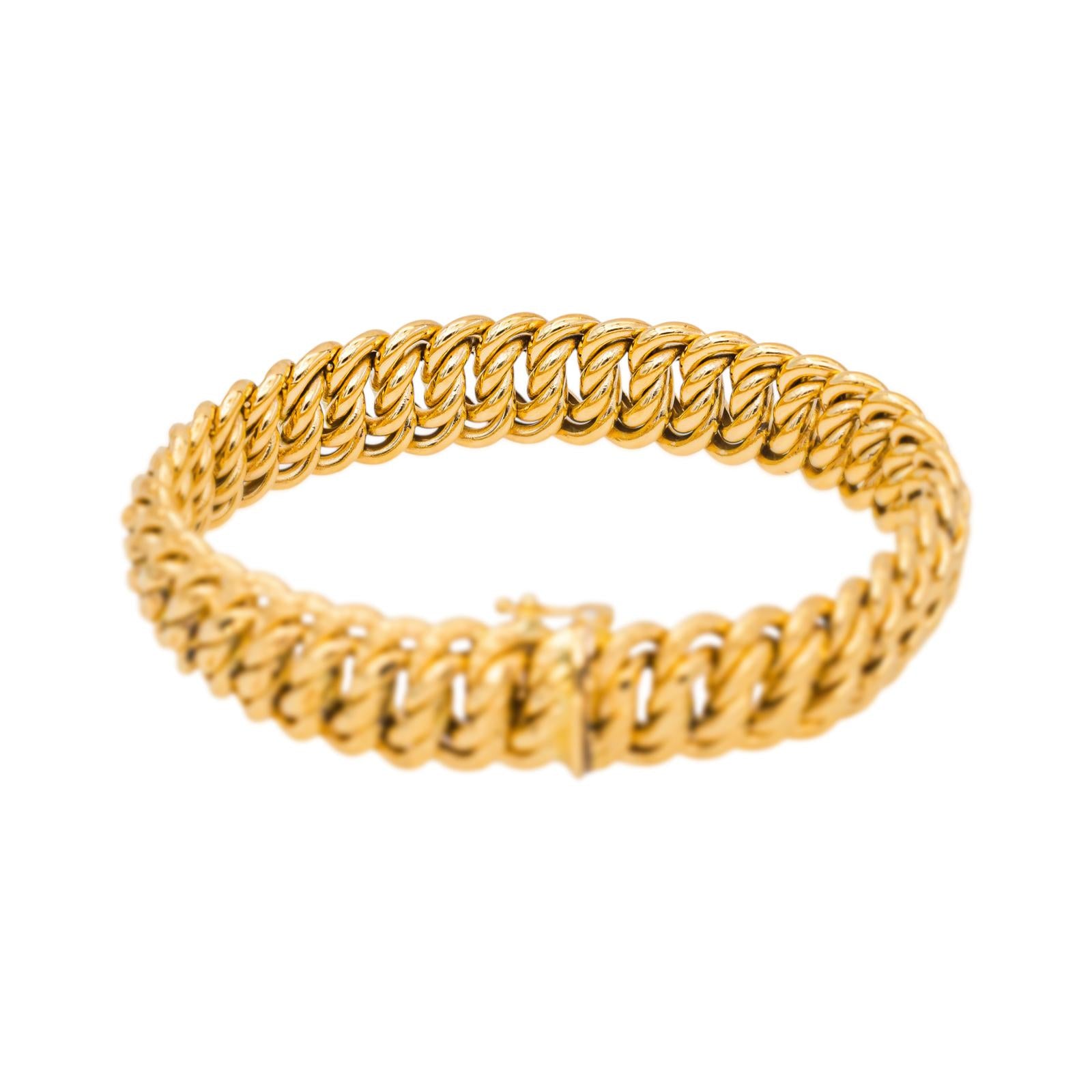Bracelet Maille américaine Or jaune