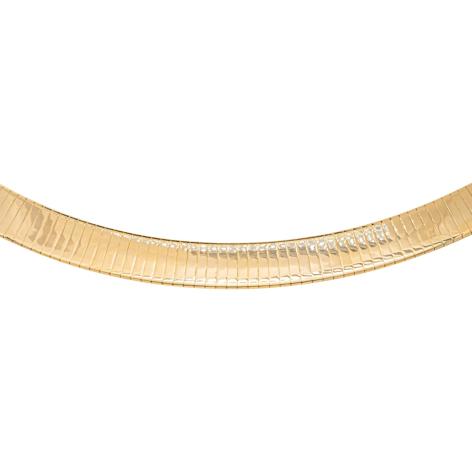 Yellow Gold Omega Link Necklace