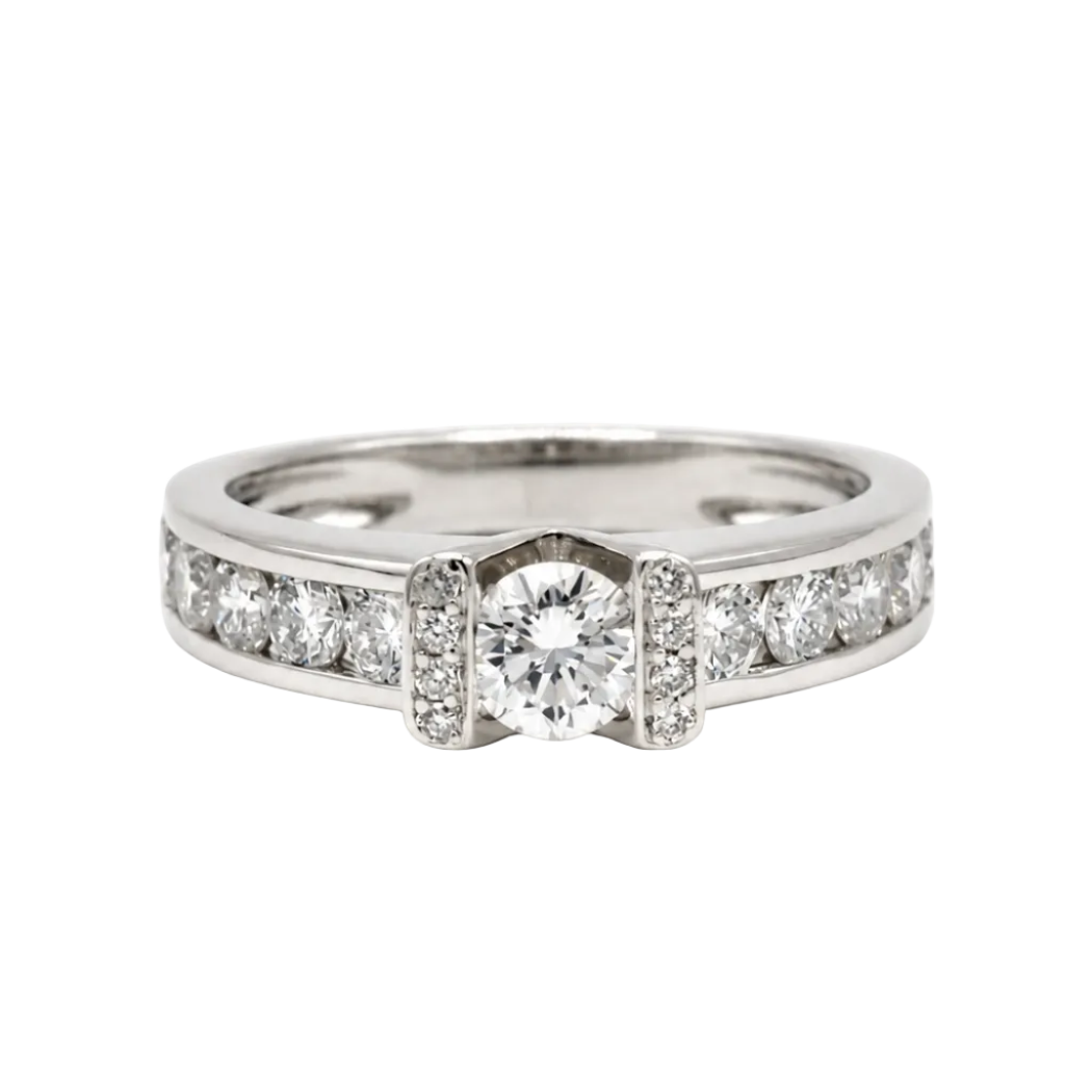 White Gold and Diamond Ring