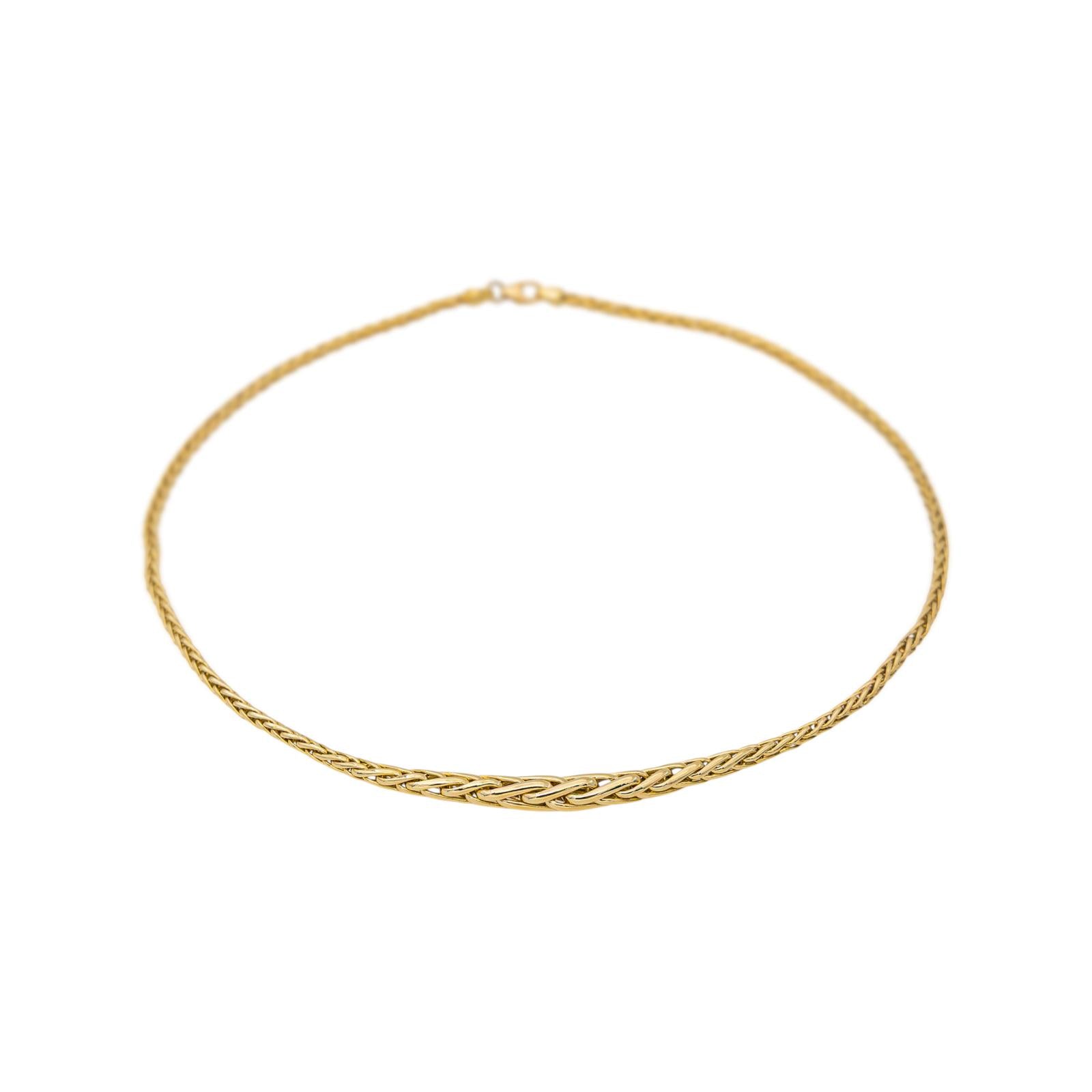 Collier Maille palmier Or jaune
