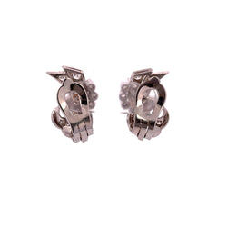 Boucles d'oreilles Clips en platine et diamants