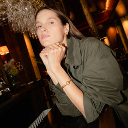 GUCCI "Horsebit Cocktail" bracelet in yellow gold