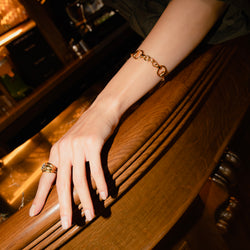 GUCCI "Horsebit Cocktail" bracelet in yellow gold