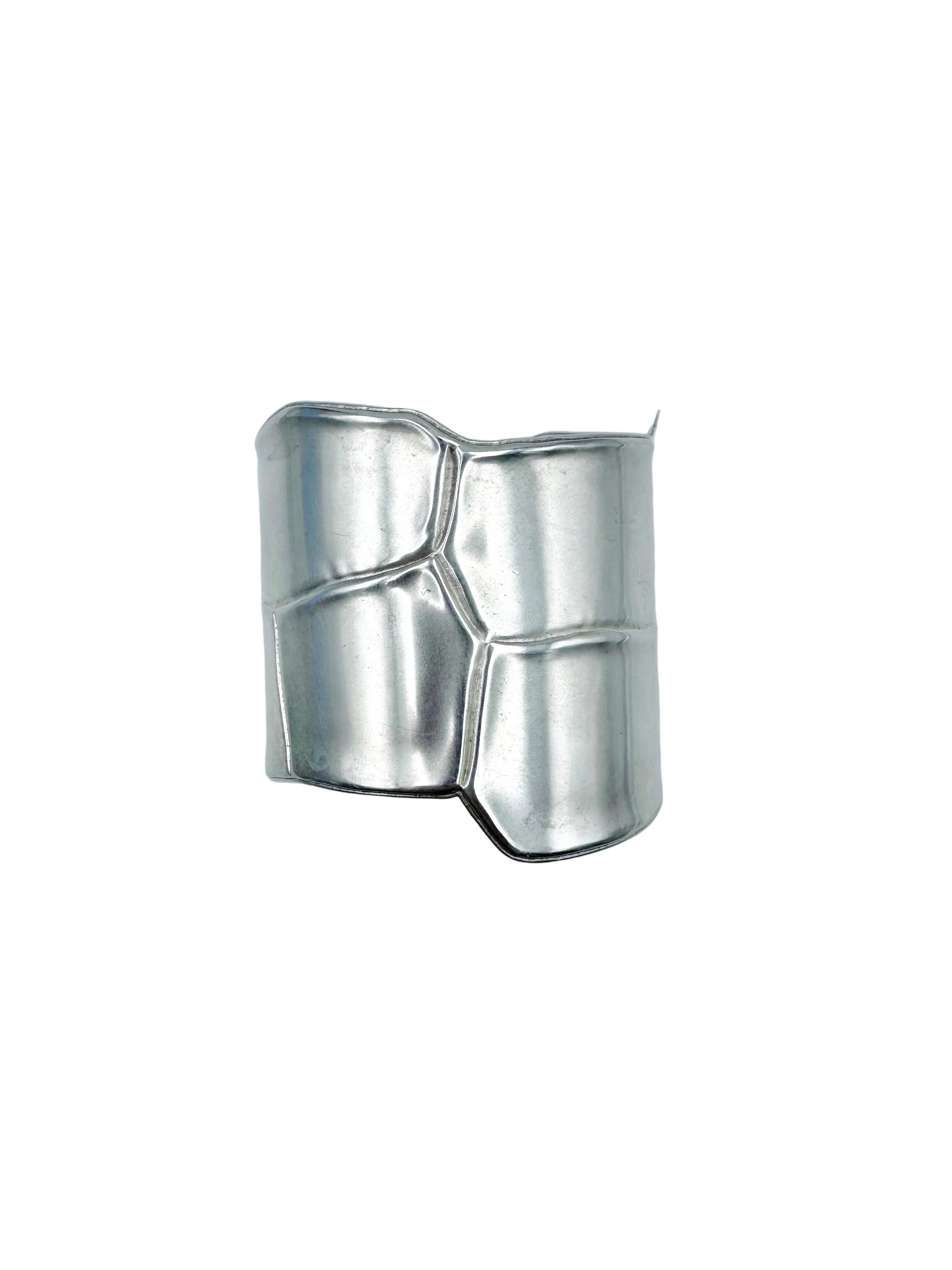 HERMÈS "Niloticus Éclat" Cuff bracelet in silver