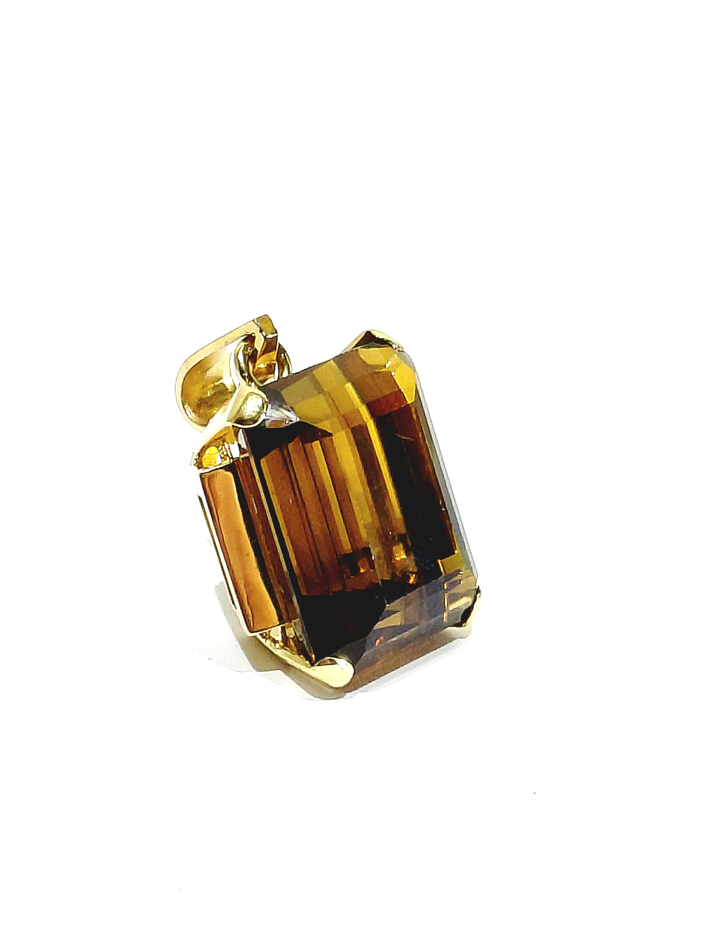 Rose Gold and Citrine Pendant