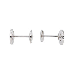 Dinh Van Handcuff Earrings in White Gold with Diamonds